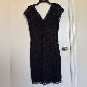Dressbarn Black Lace with Beads Midi Dress, 10P🦋